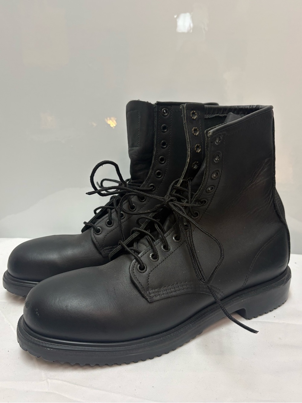 NEW Red Wing 4473 Leather Firefighter Boots Steel Toe Size 11B + Zipper Kit